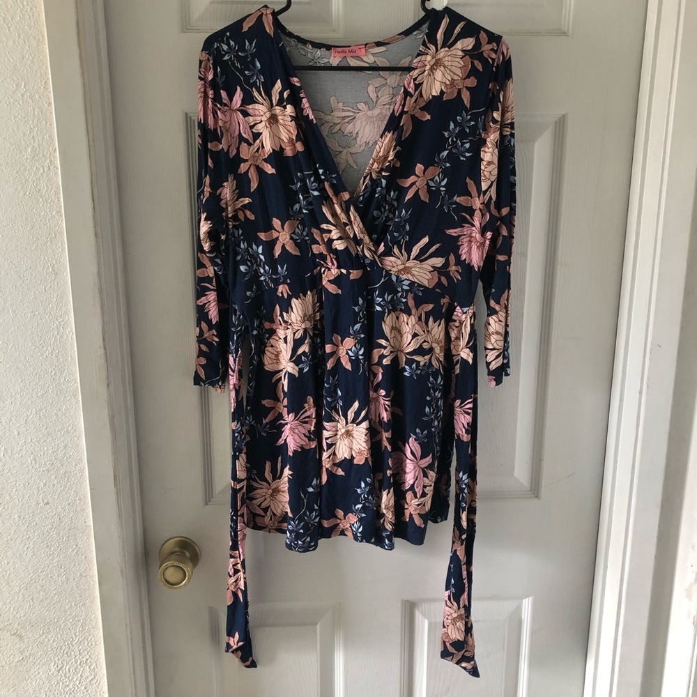 Hello Miz Floral Maternity/Nursing Top